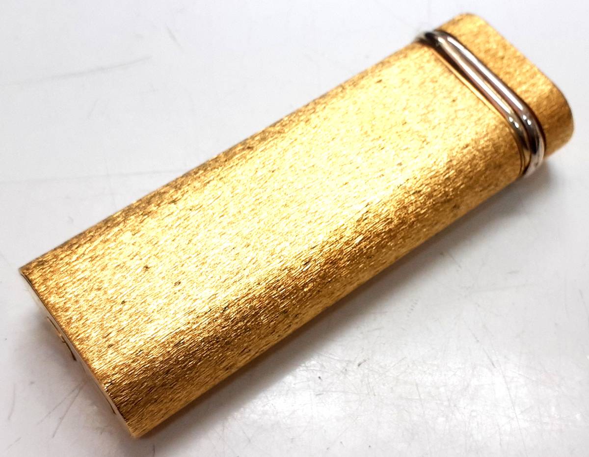 お買い得，お得 ☆Cartier カルティエ オーバル型 ガスライター金色 