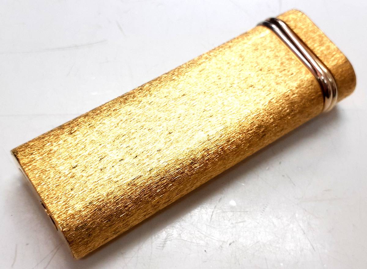 お買い得，お得 ☆Cartier カルティエ オーバル型 ガスライター金色 