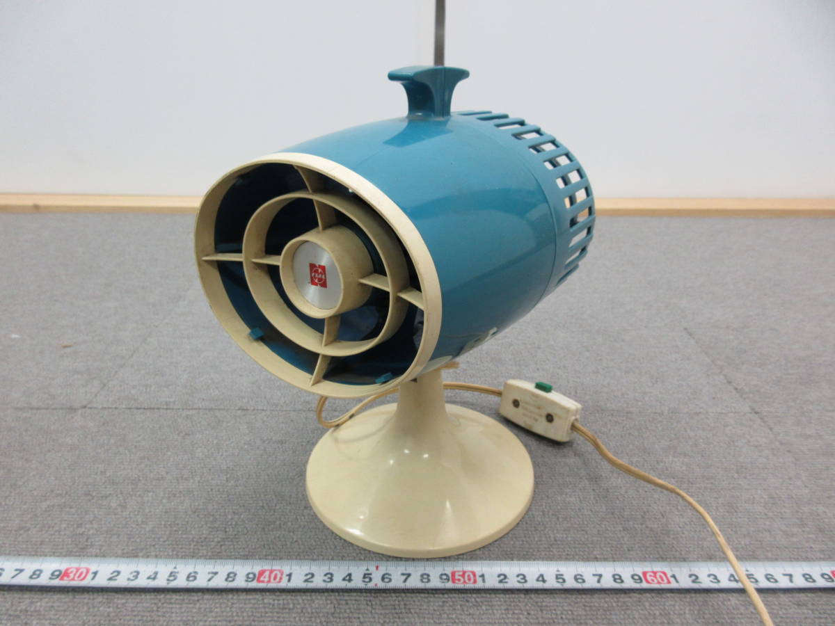 M【7-11】□21 National ナショナル 小型扇風機 卓上扇 デスクファン F-10S1E 10cm 通電OK 中古品 / レトロ アンティーク