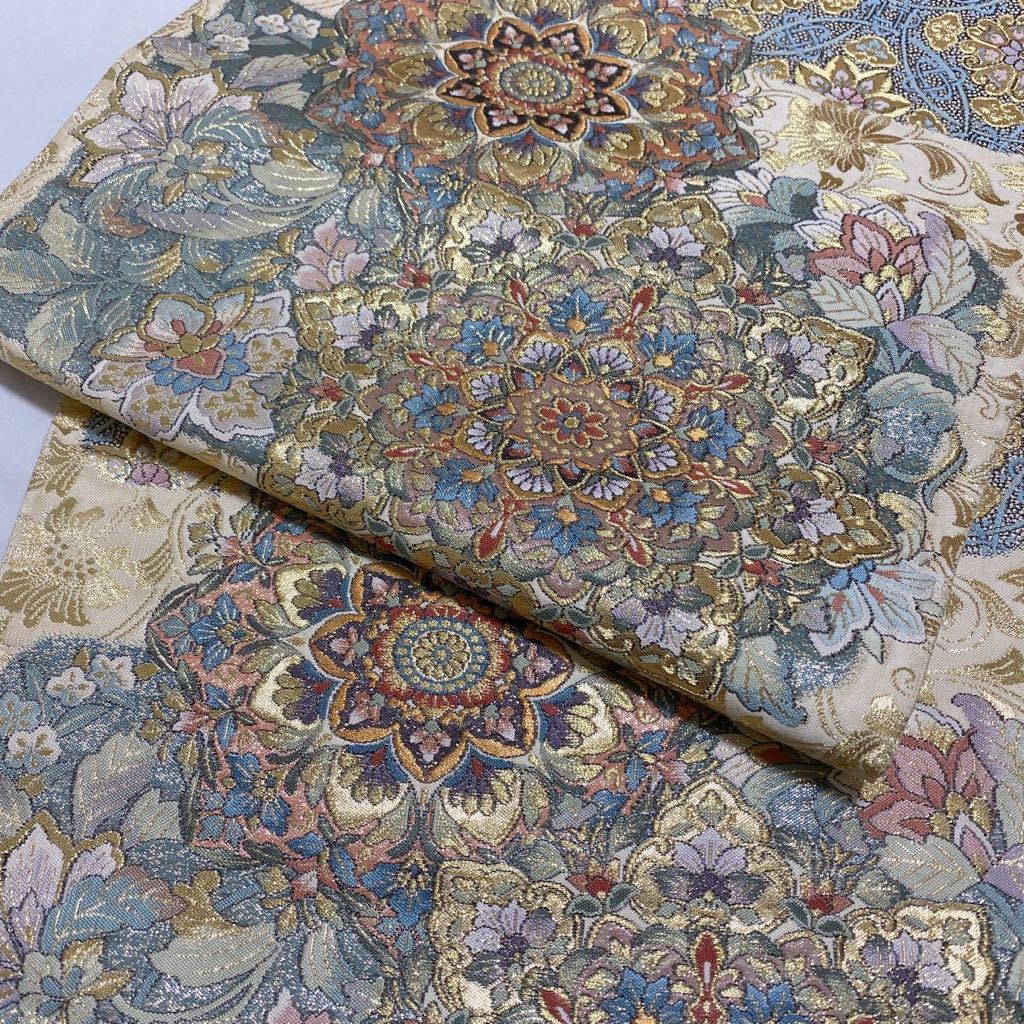 着物月花 紹鳳麗華文様の袋帯 六通柄 正絹 金銀糸