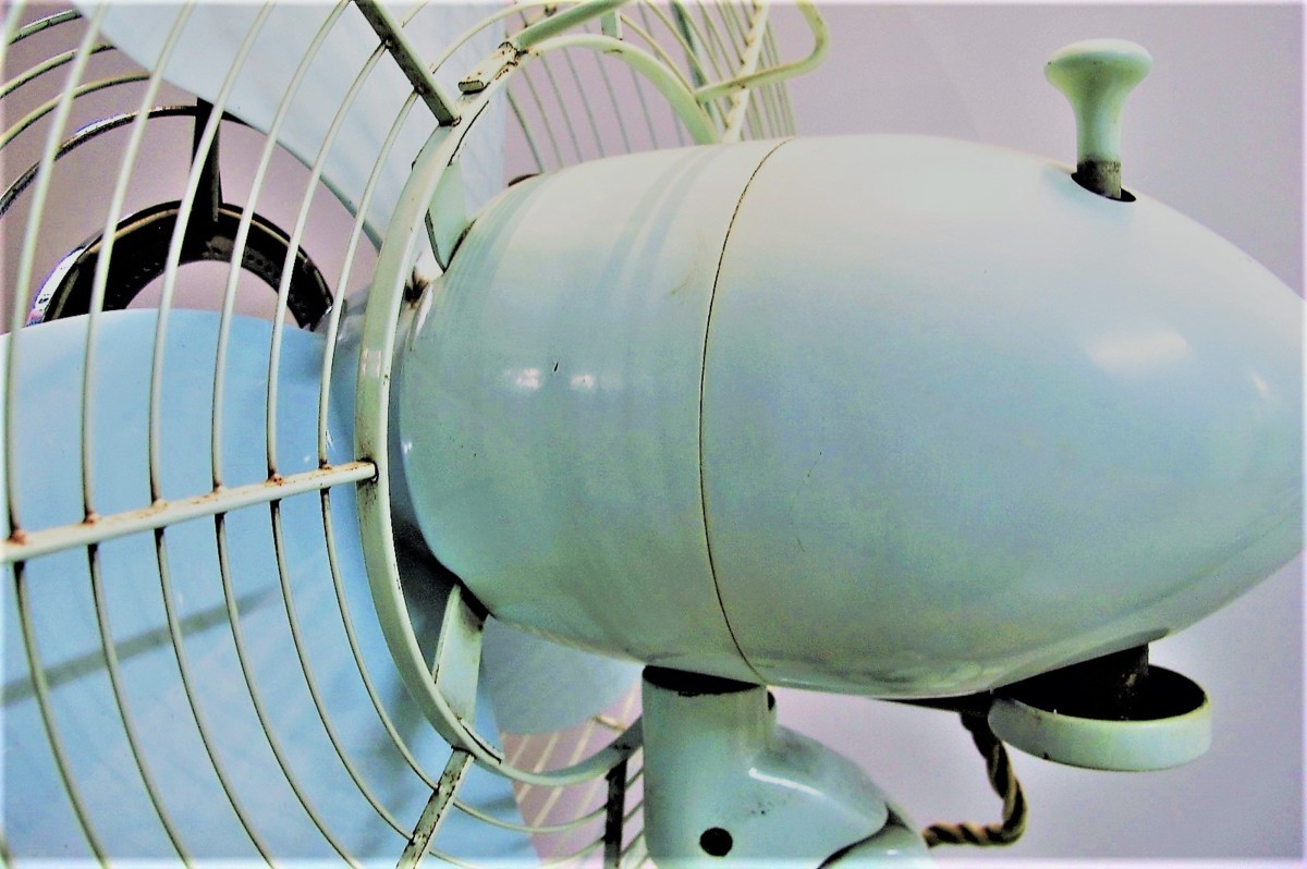1000円スタート！【希少・美品】三菱電機 大型 レトロ扇風機 羽径40cm 