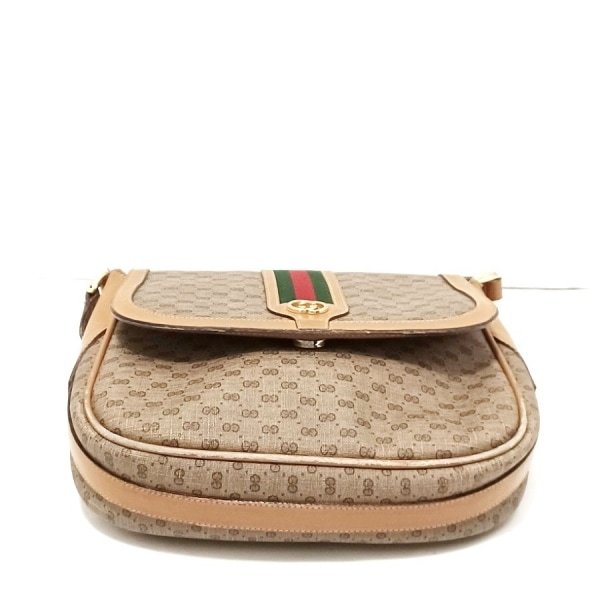 GUCCI シェリーライン オールドグッチ グッチ マイクロGG ヴィンテージ ショルダーバッグ オールド 良品 ショルダーバッグ&frasl;--&frasl;BRW&frasl;総柄&frasl;オールドグッチ &frasl; GUCCI(グッチ) 美品 極 - マイクロgg