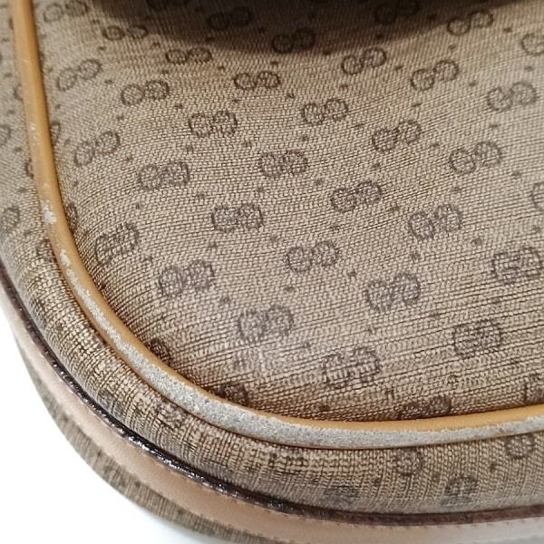 GUCCI シェリーライン オールドグッチ グッチ マイクロGG ヴィンテージ ショルダーバッグ オールド 良品 ショルダーバッグ&frasl;--&frasl;BRW&frasl;総柄&frasl;オールドグッチ &frasl; GUCCI(グッチ) 美品 極 - マイクロgg