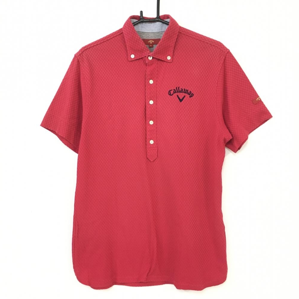 CALLAWAY 半袖ポロシャツ レッドレーベル キャロウェイ RED Callaway ポロシャツ レッドレーベル) LABEL(キャロウェイ - 総柄 サイズ：LL 美品キャロウェイ label red BOOK