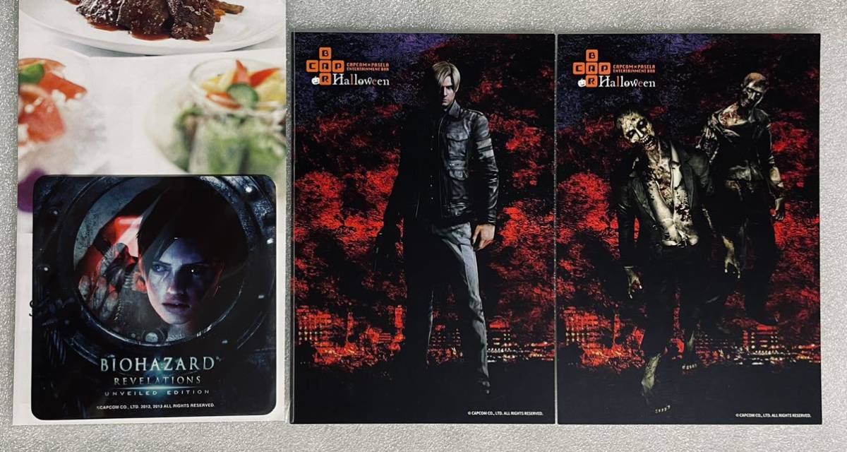 バイオハザード BIOHAZARD コースター 全種コンプ 特典 カプコンカフェ バイオハザード コースター カプコンカフェ BIOHAZARD カプコンバー
