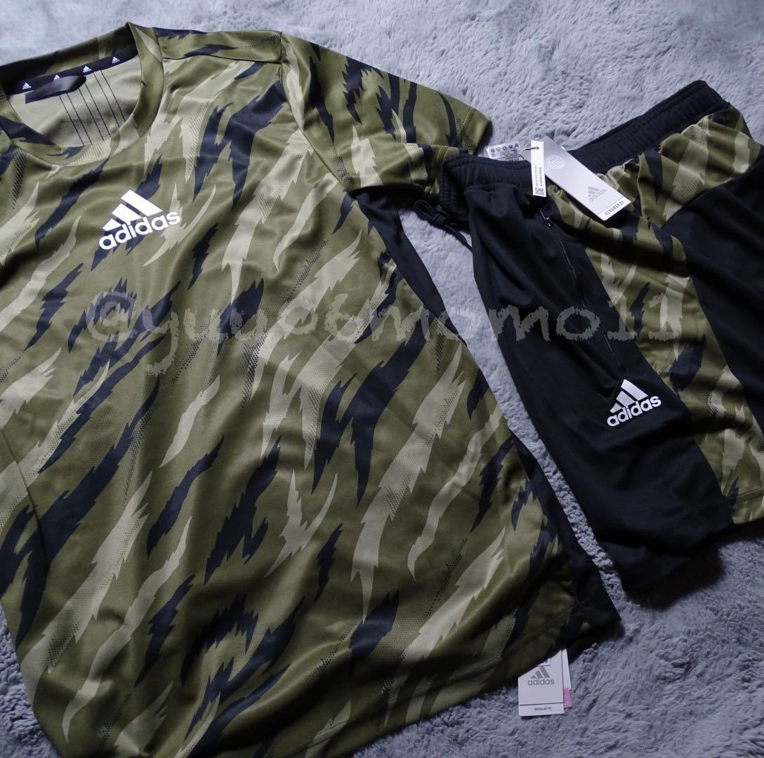 正規品 サイズl Adidas アディダス 上下 セットアップ 迷彩柄 オリーブ 半袖 Tシャツ ハーフパンツ 白 ホワイト ロゴプリント Lサイズ 売買されたオークション情報 Yahooの商品情報をアーカイブ公開 オークファン Aucfan Com