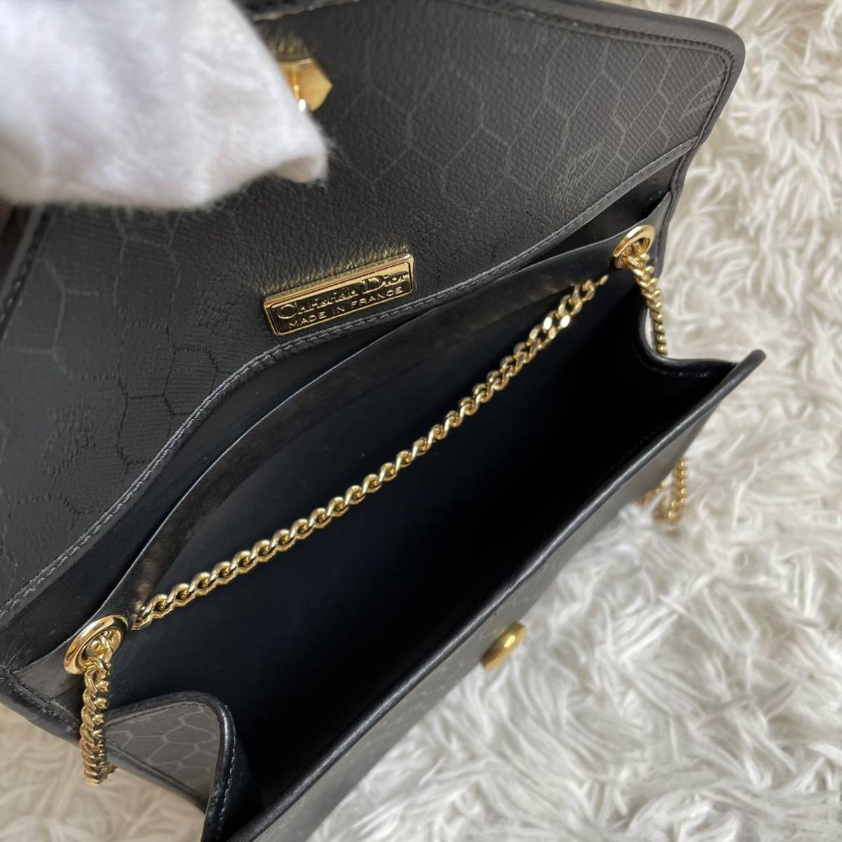 1円〜【超美品】Christian Dior クリスチャン ディオール トロッター チェーン ミニ ショルダーバッグ ホログラム ヴィンテージ バッグ