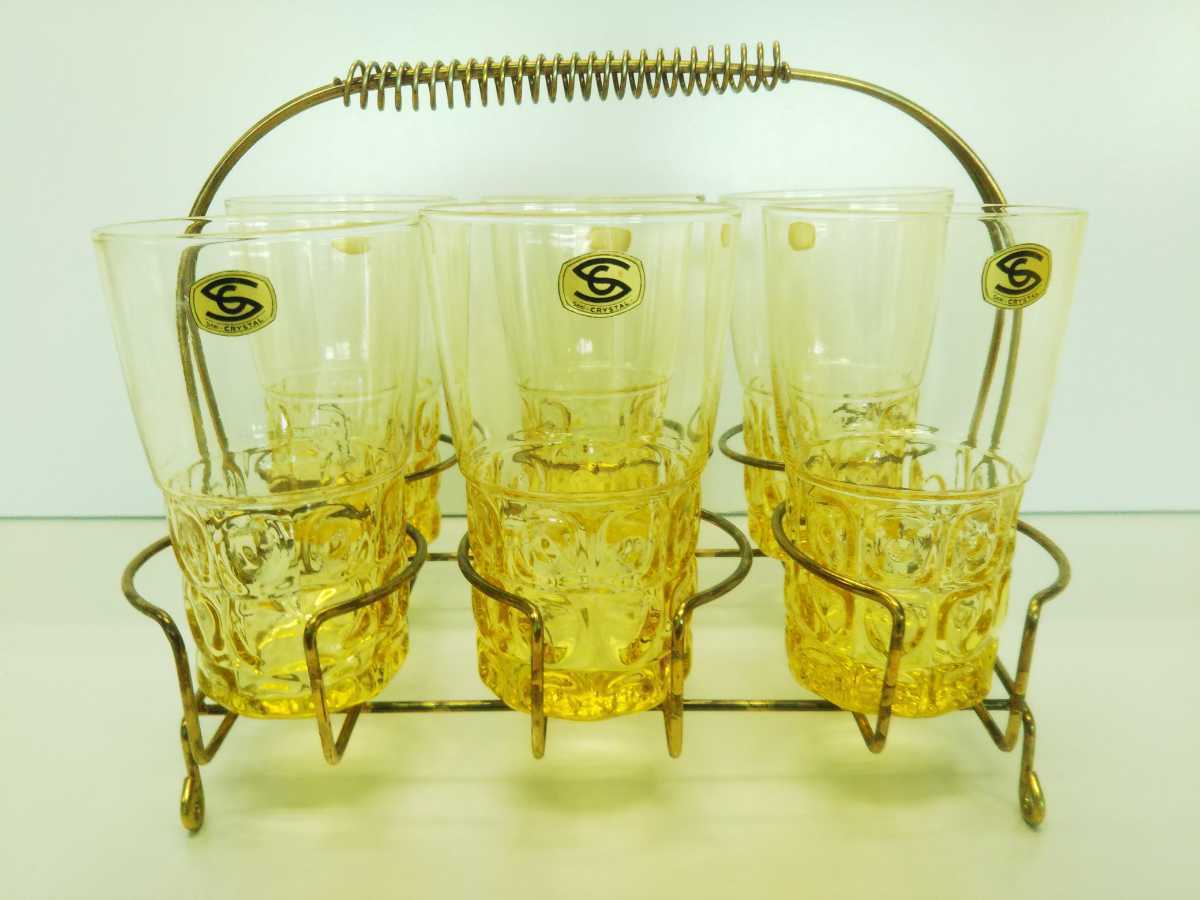 未使用・長期保管品】SEMI CRYSTAL セミクリスタル ガラス・コップ 6  