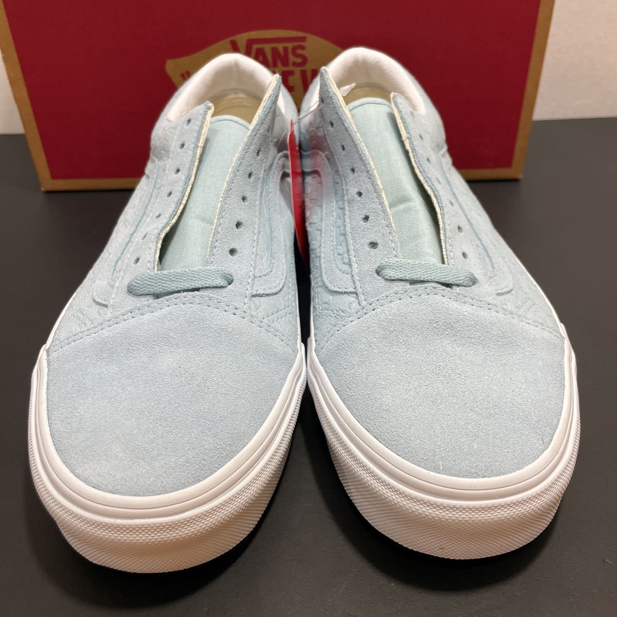 1円スタート売切り！ 新品未使用 バンズ スニーカー VANS ヴァンズ Old Skool オールドスクール エンボス スエード 28cm USA企画