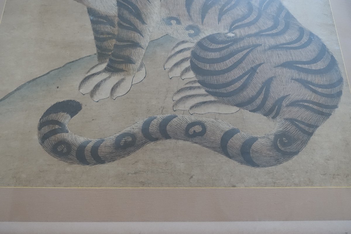 李朝 虎図 朝鮮民画 肉筆 朝鮮美術 韓国美術 】(花鳥、鳥獣)｜売買され 