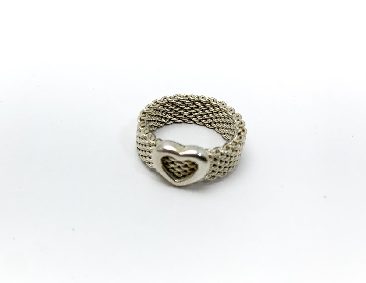 【1円オークション】TIFFANY ティファニー SV925 シルバー サマセット ハート リング 指輪 アクセサリー 約8号