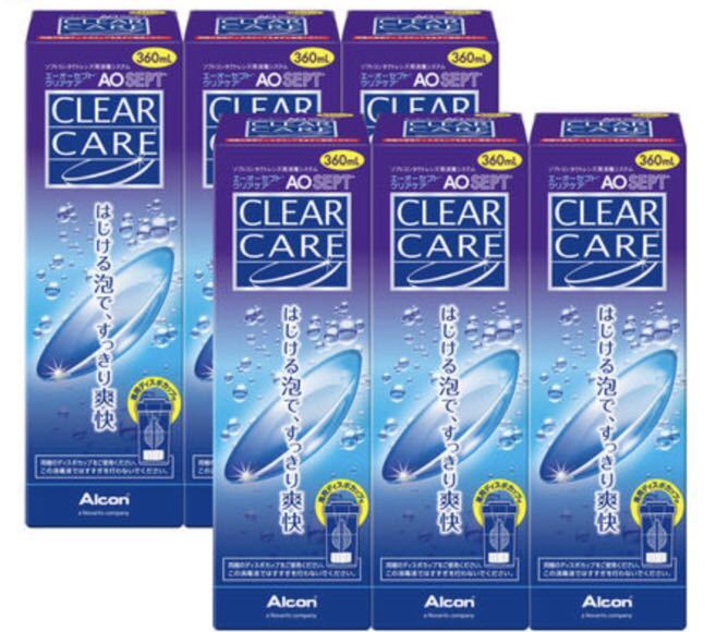 360ml クリアケア 360ml×6本 Alcon 医薬部外品 AO aoセプトクリア