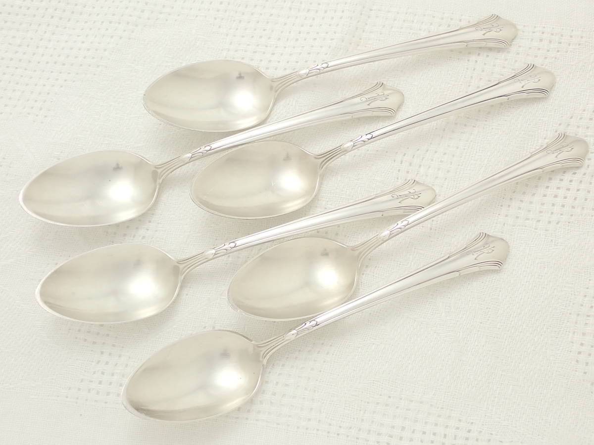 GORHAM USビンテージ Silver 純銀P シルバー ティースプーン 6本set 