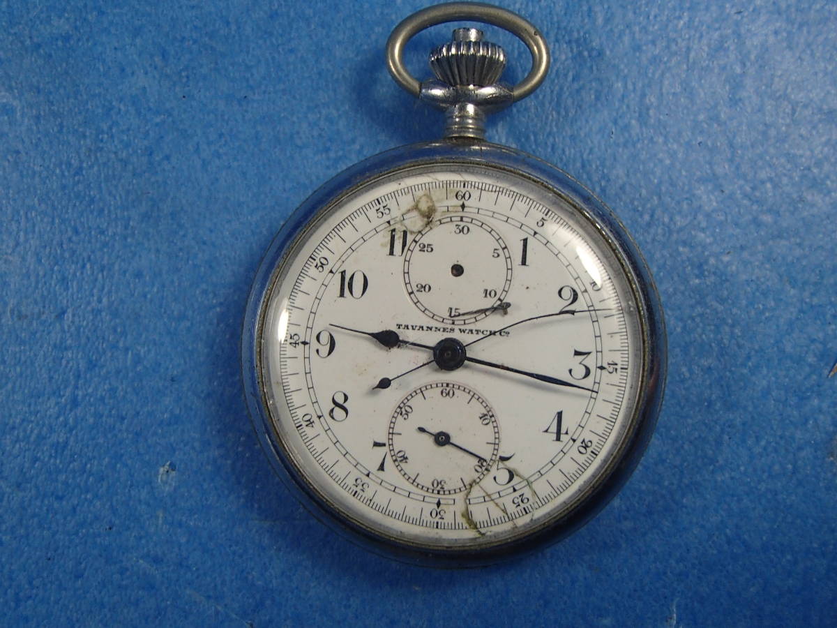 ♪♪【1円】TAVANNES WATCH/タバンウォッチ 古懐中時計 ワンプッシュ 