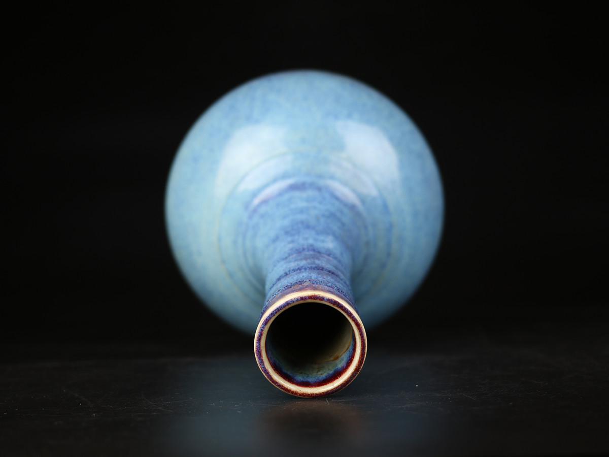 中国大清雍正爐鈞釉梅瓶唐物古美術品 C8397 唐