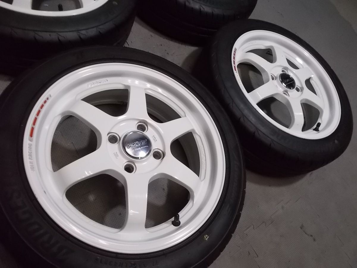 BSポテンザRE004アドレナリン7部山、ホイール付き引き取り限定