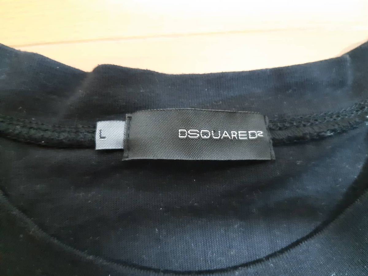 DSQUARED ディースクエアード ロンT ブラック L 長袖Tシャツ トップス 