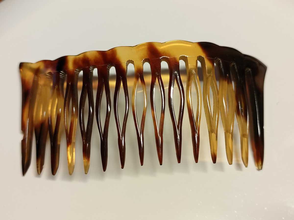 本べっ甲 鼈甲 櫛形 簪 かんざし くし型 髪留め 5グラム 江崎べっ甲店  