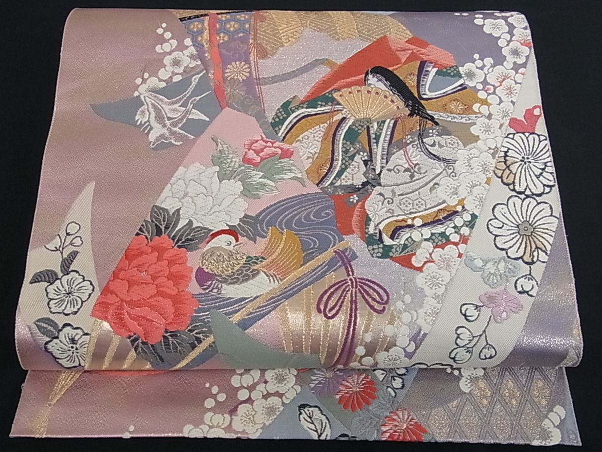  花美人着物 六通柄袋帯 唐織 姫熨扇面文 九百錦 金銀糸 逸品 fc0424(仕立て上がり)｜売買されたオークション情報、yahooの商品情報をアーカイブ公開 - オークファン 仕立て上がり