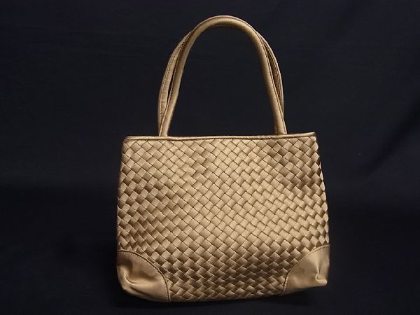 人気SALE，爆買い 1円 BOTTEGA VENETA ボッテガヴェネタ イントレチャート サテン ミニ ハンドバッグ 手提げ 手持ちかばん ベージュ系 AB3438WN(かばん、バッグ)｜売買されたオークション情報、yahooの商品情報をアー 女性用
