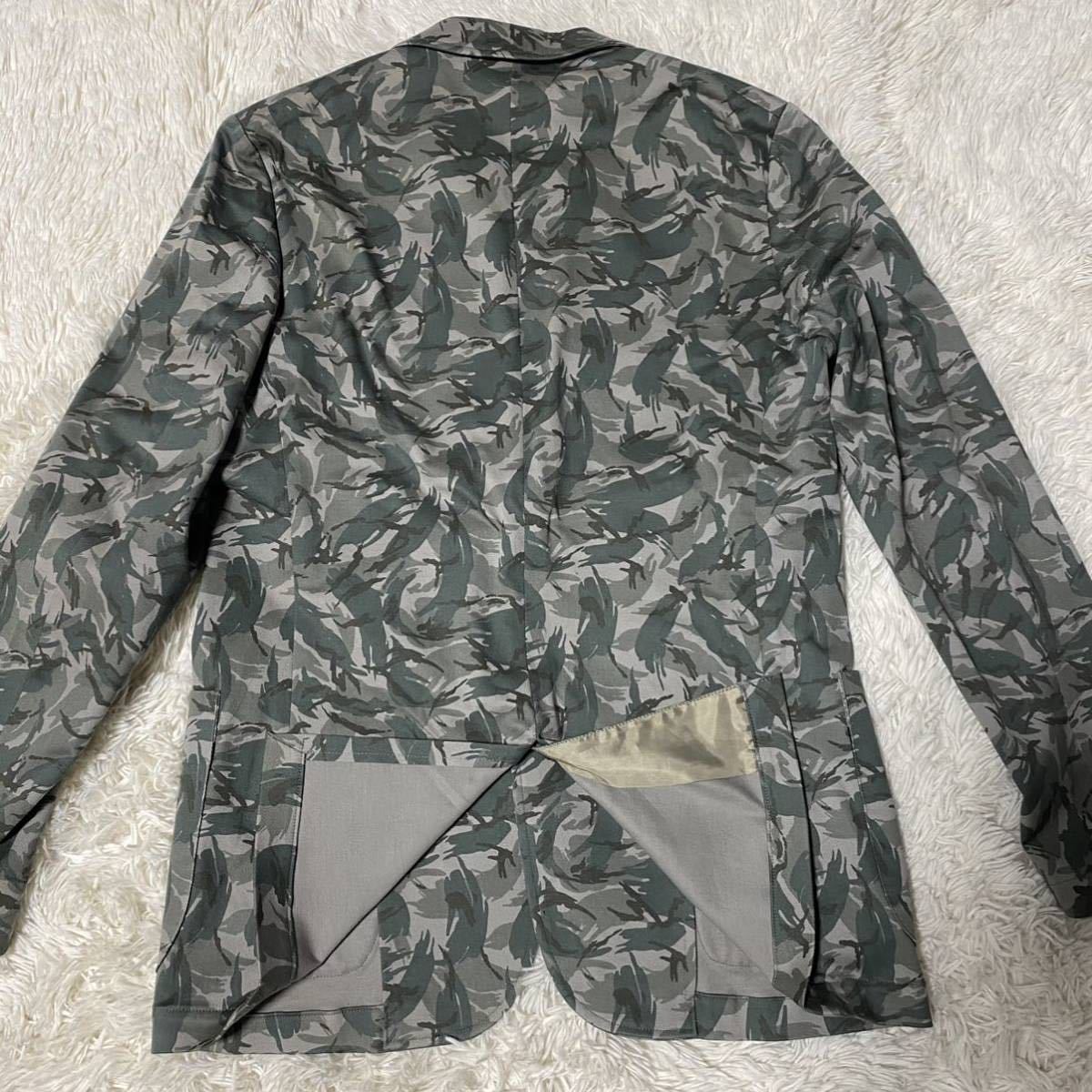1円 未使用級 トミー テーラードジャケット【圧倒的存在感】TOMMY 迷彩 