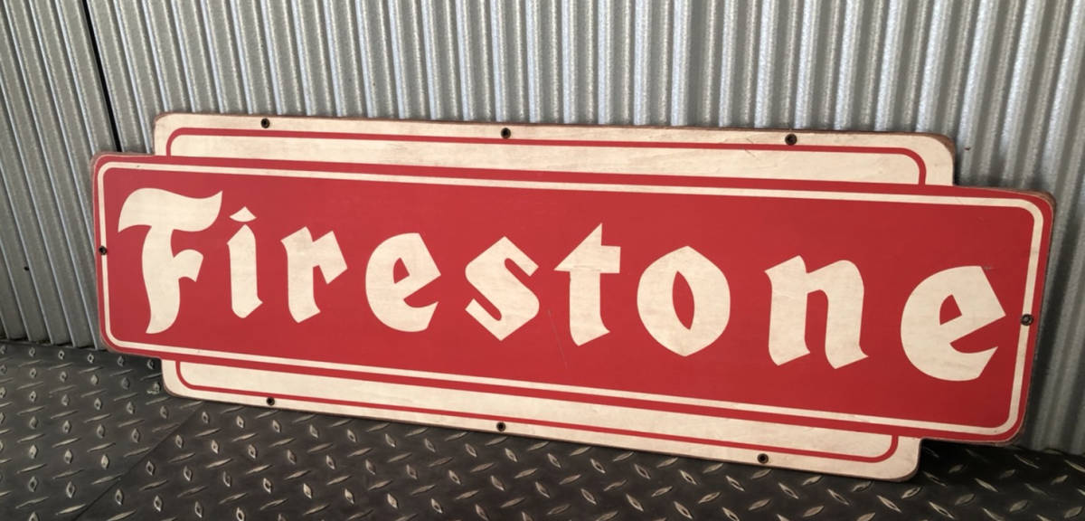 Firestone ビンテージ FIRESTONE 大型 看板 サイン 2026年最新Yahoo 