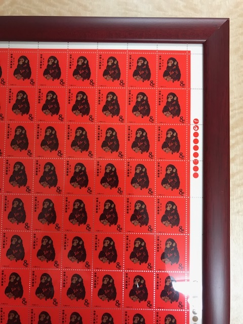 品 中国郵政発行 1980年赤猿切手復刻記念シート 数量限定版純銀保証品 