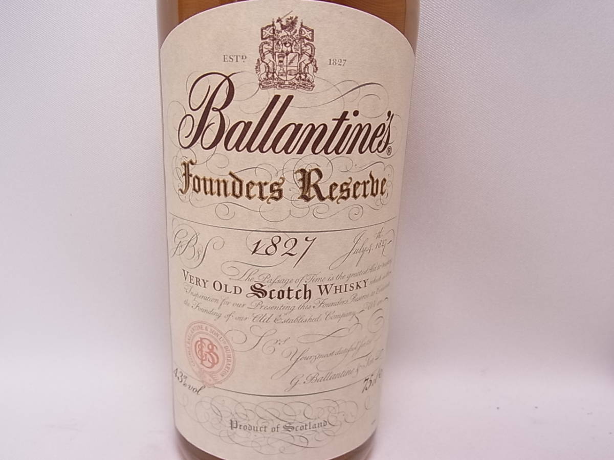 Reserve Ballantine's Founders - 0 Whisky Very Old Scotch Founder's