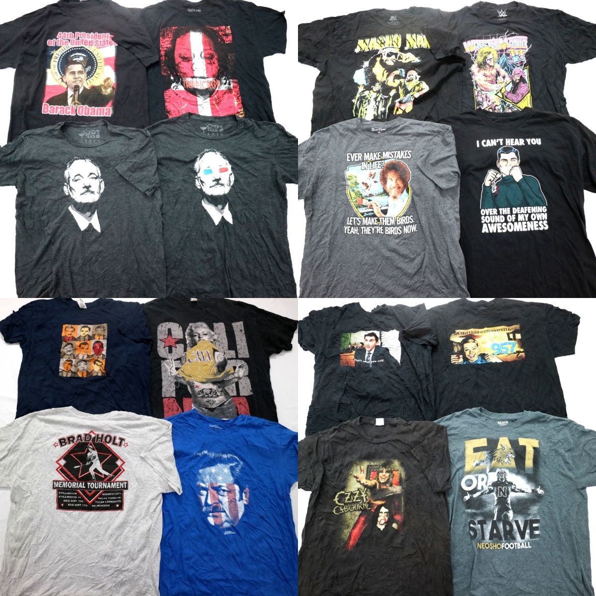 ◎人物 プリント Tシャツ set 顔 有名 他 (0XL) 16枚セット まとめ売り