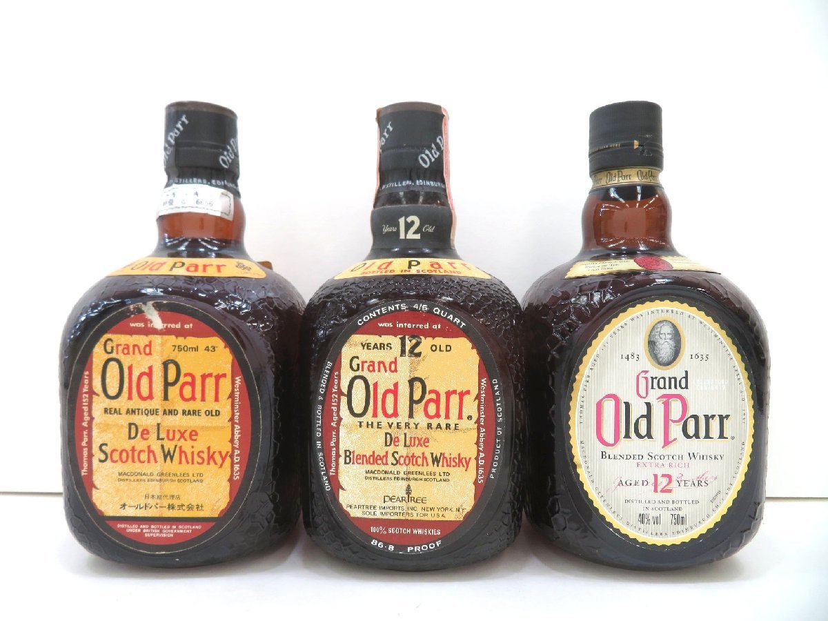 Old Parr グランド 12年 オールドパー Grand 古酒 ウイスキー 3本
