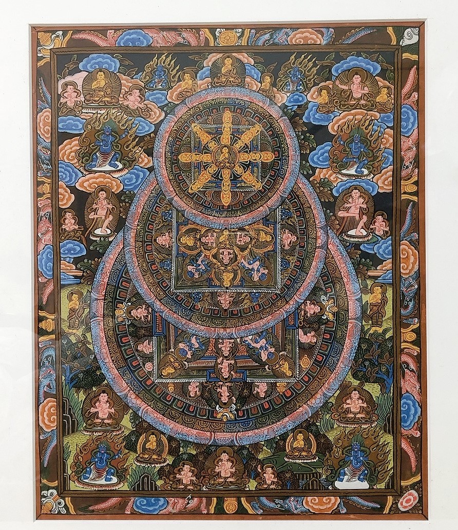 タンカ 仏教美術 ◇世界に1点だけ！マンダラ絵画◇現地より直送！僧侶