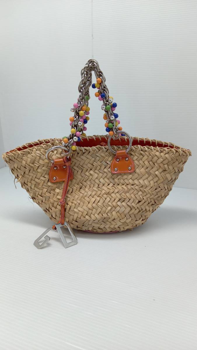 ★ DOLCE & GABBANA ドルチェ&ガッバーナ ハンドバッグ トートバッグ チェーン マルチカラーチェーン ベージュ 通年