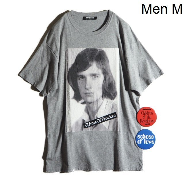 K1985P RAF SIMONS ラフシモンズ 21SS BIG fit Tshirt Chimes of Freedom フォトプリント