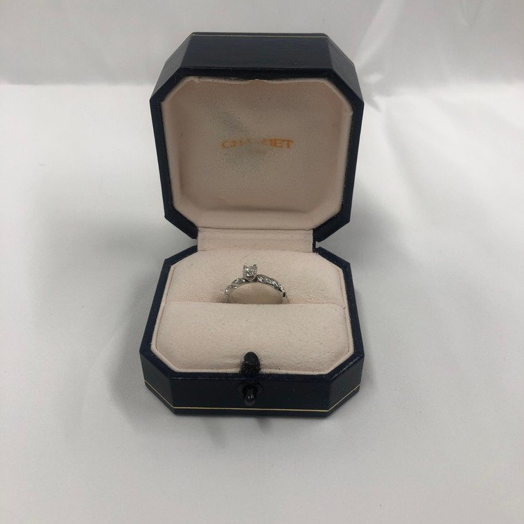 AGAQ2011】CHAUMET ショーメ Pt950 リング 総重量5.2g D約0.3ct MD約 