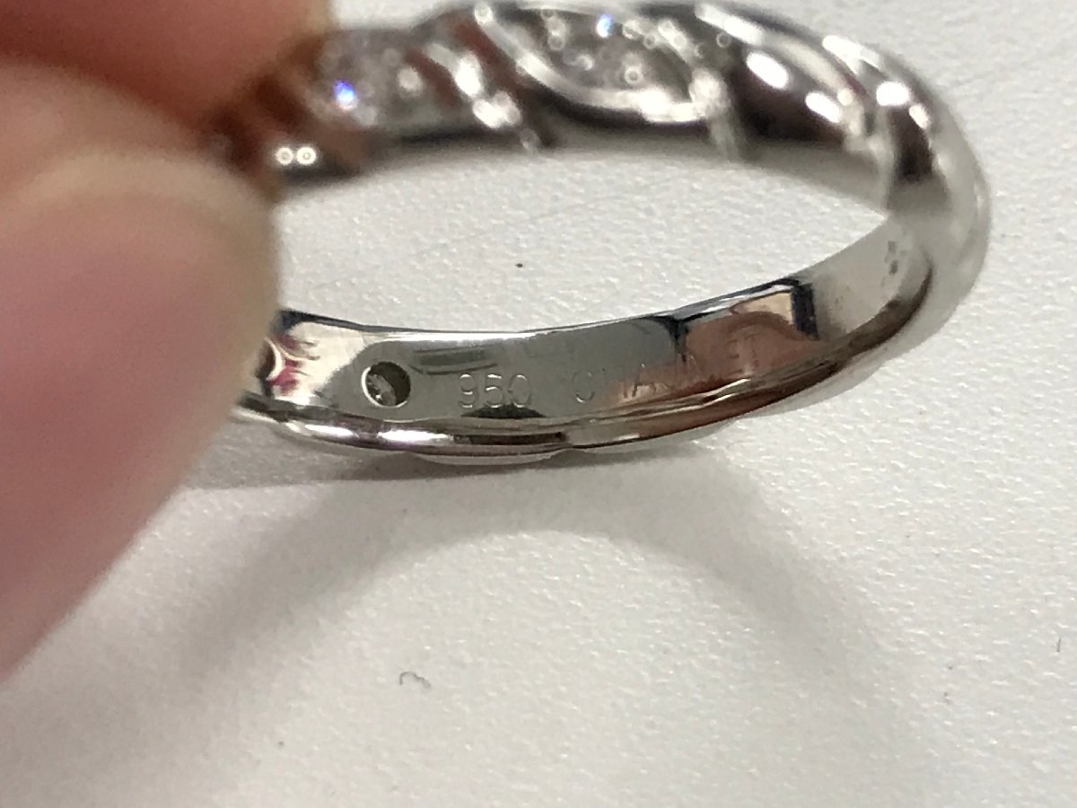 AGAQ2011】CHAUMET ショーメ Pt950 リング 総重量5.2g D約0.3ct MD約 