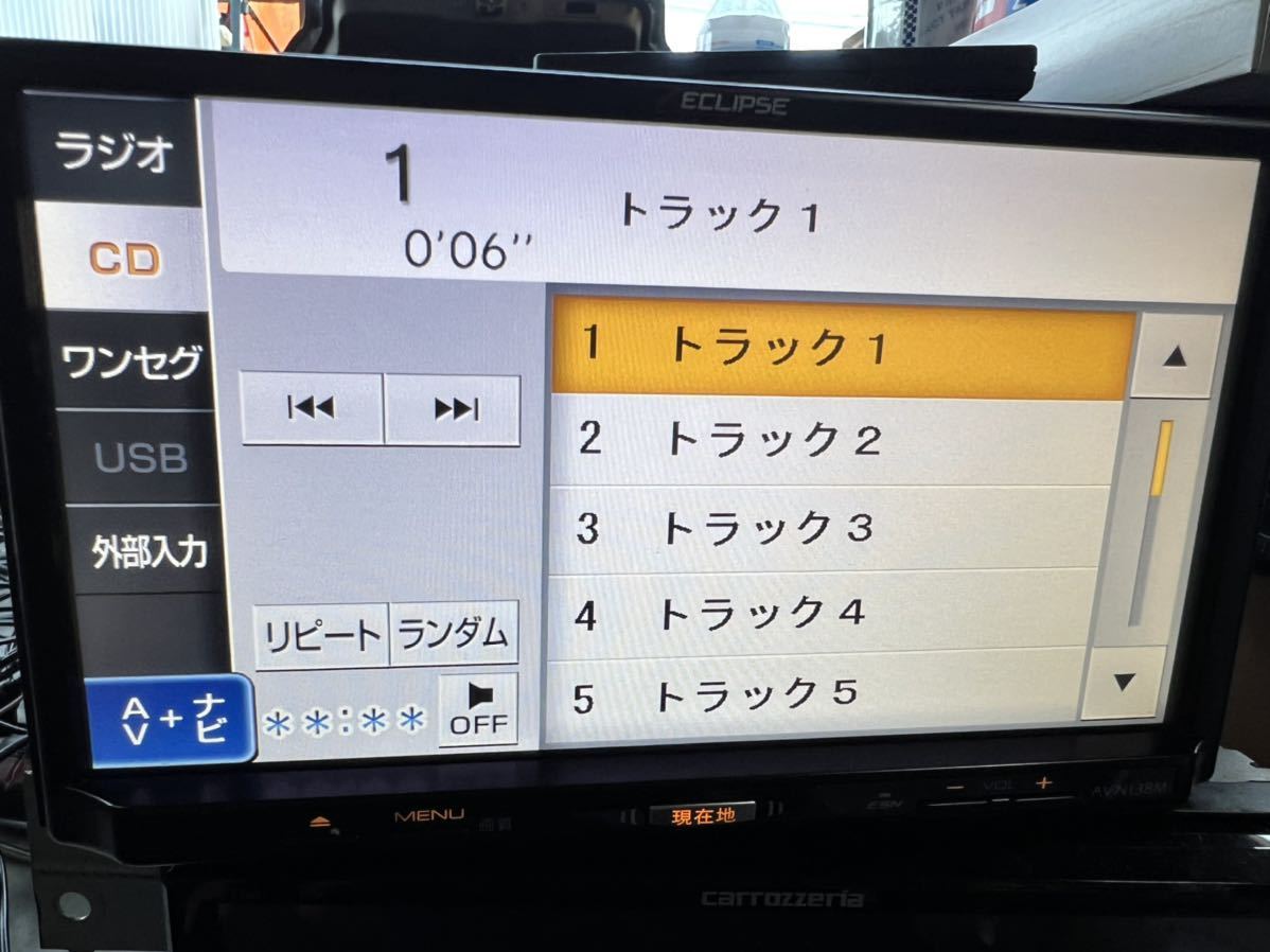 作動確認済 ECLIPSE イクリプス カーナビゲーション メモリーナビ 