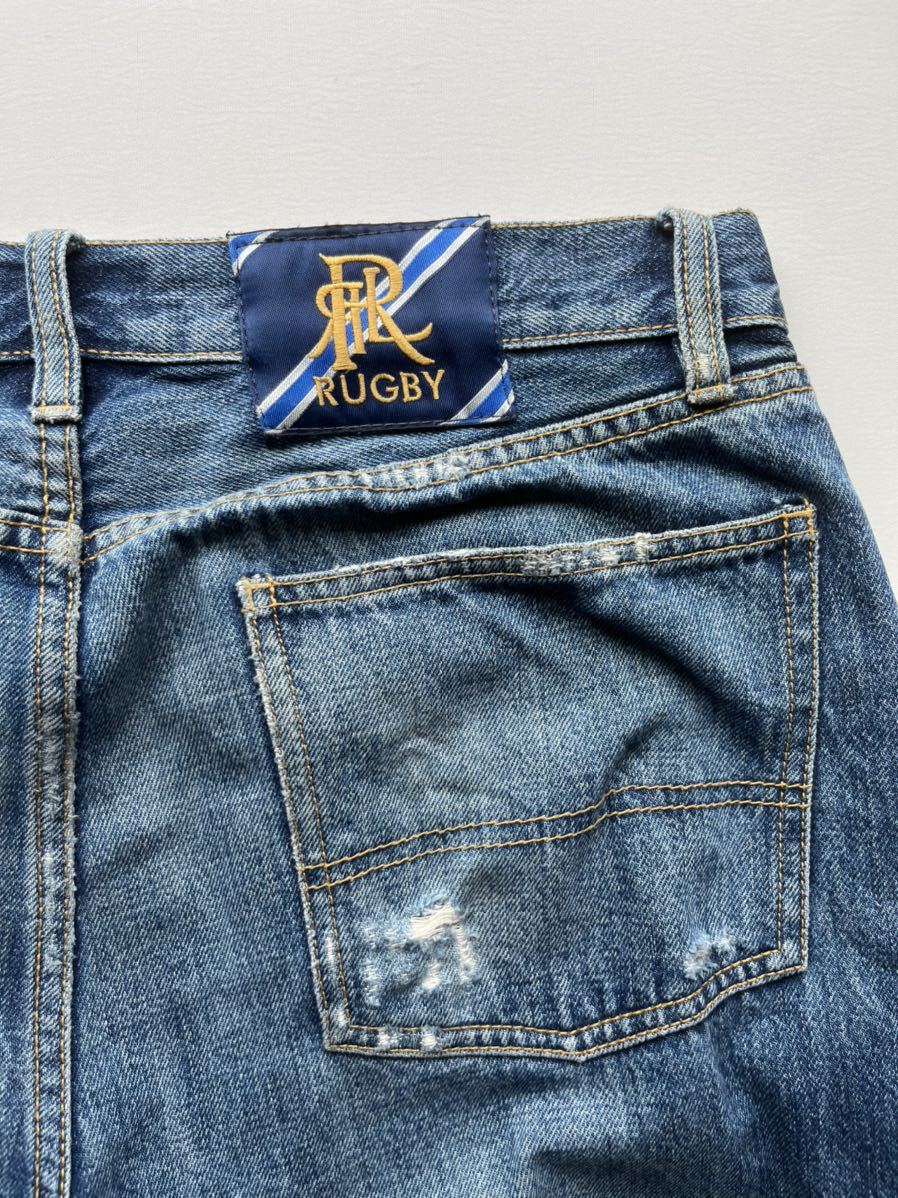 Ralph Lauren RUGBY メンズ W33相当 赤耳 加工 デニムパンツ ジーンズ