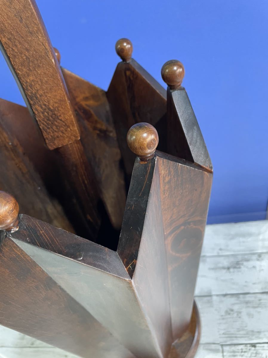 木製傘立てアンティークヴィンテージ 希少Demainドマンイタリア Demain