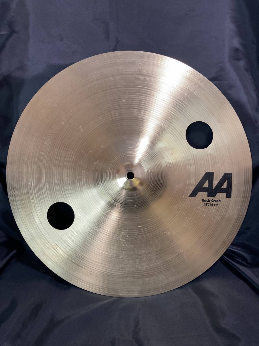 加工シンバル】SABIAN AA ROCK CRASH 18インチ セイビアン 穴あき 