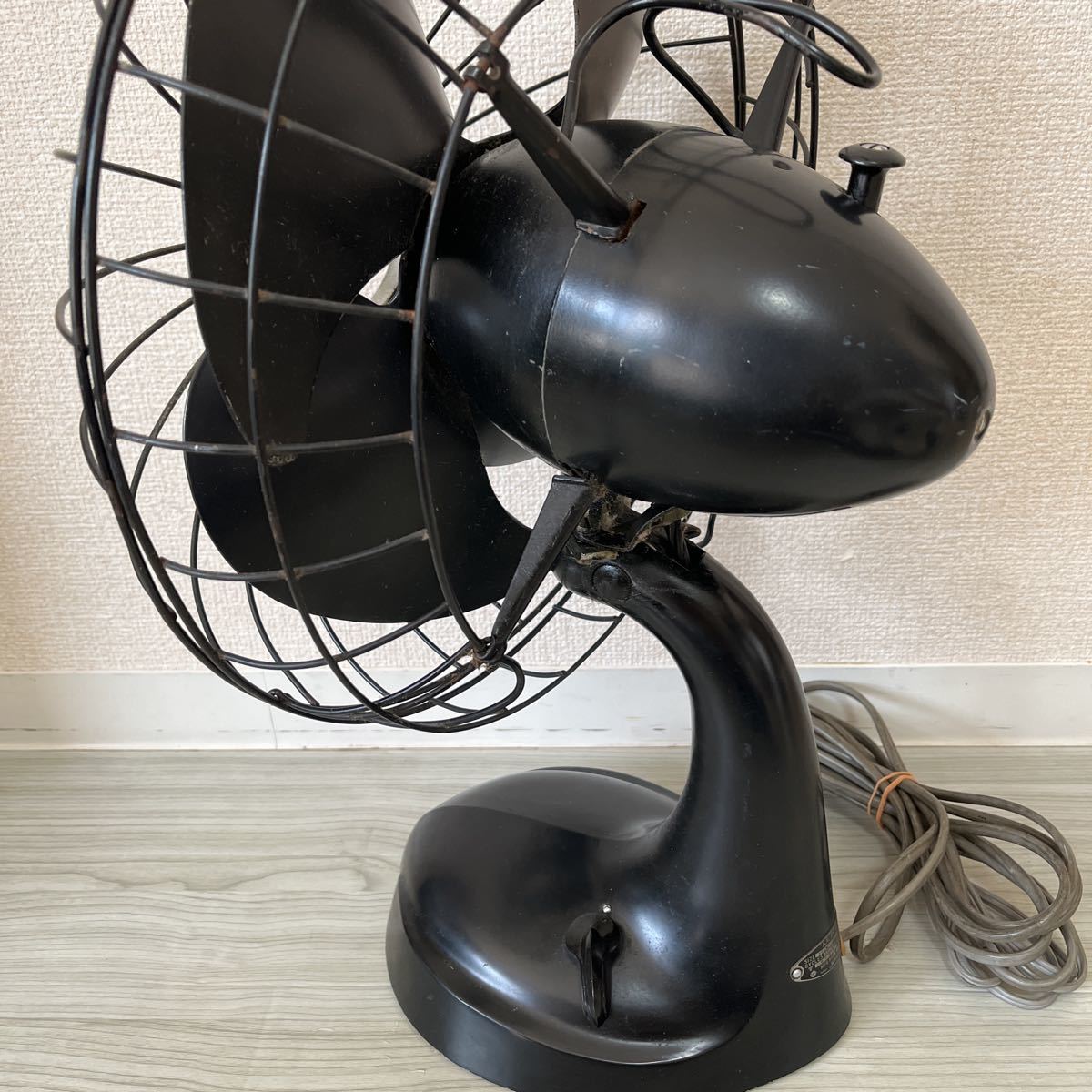 HITACHI 扇風機 M-6034D 昭和レトロ アンティーク レトロ扇風機 黒 