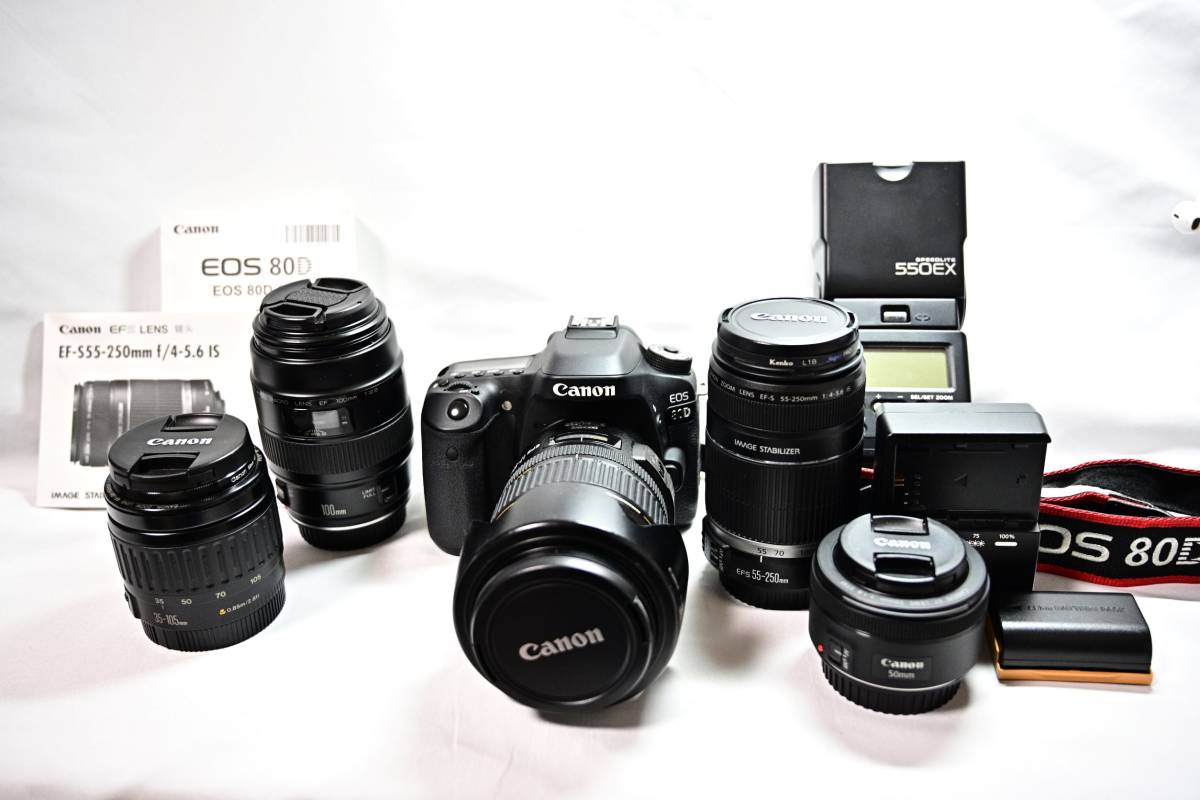 新作コレクション・発売中*送料無料 超お得 美品 CANON EOS 80D レンズ