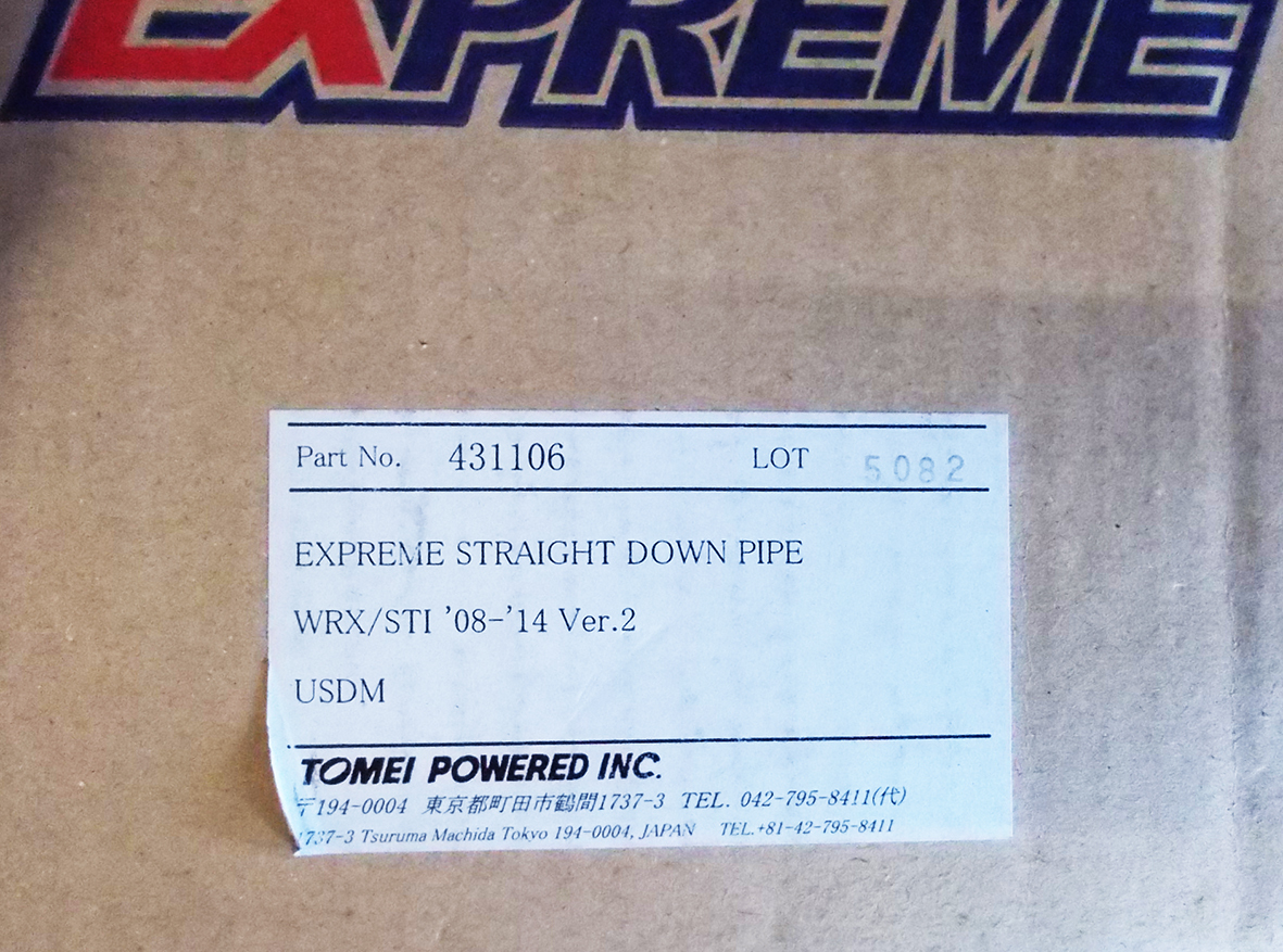 新品 在庫あり 即納 東名パワード EXPREME ストレートダウンパイプ 431106 EJ25 北米仕様 左ハンドル用 WRX/STI Ver.2 GH/GE/GR/GV