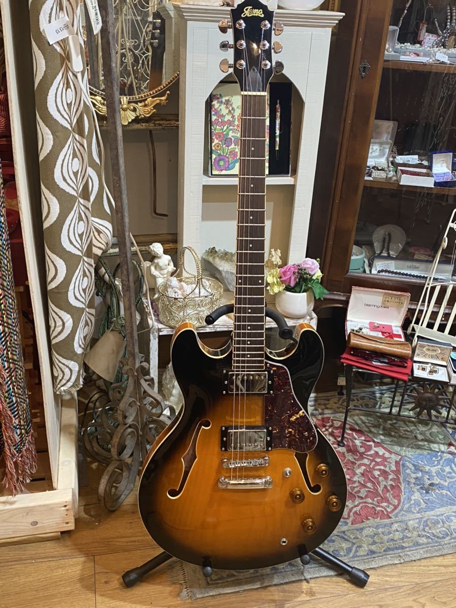 U JUNO SA-70 / SB ジュノ セミアコ エレキギター ケース ピック 