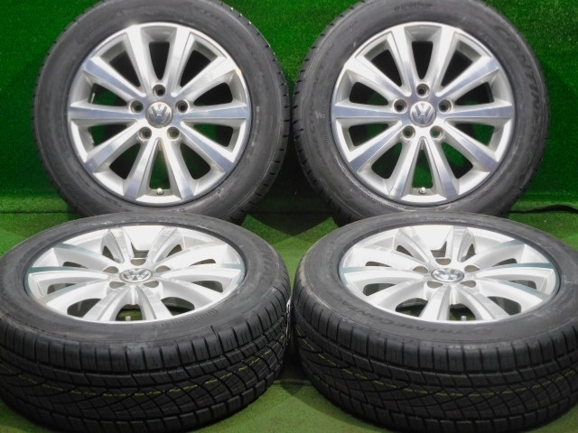 中古 ホイールタイヤ 4本 205/55R16 2021年製 フォルクスワーゲン ゴルフ6 純正 ラジアル タイヤ