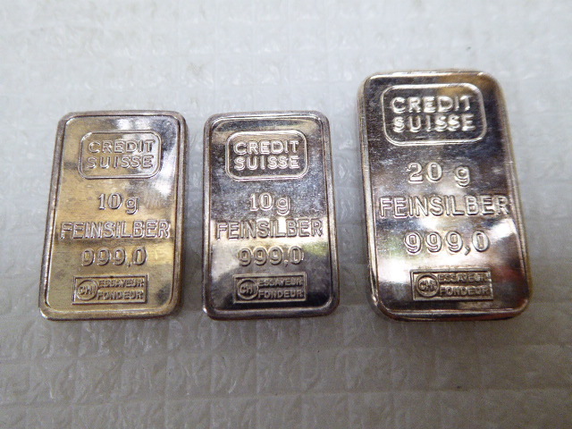 メンズ CREDIT SUISSE クレディスイス インゴット Silver 希少