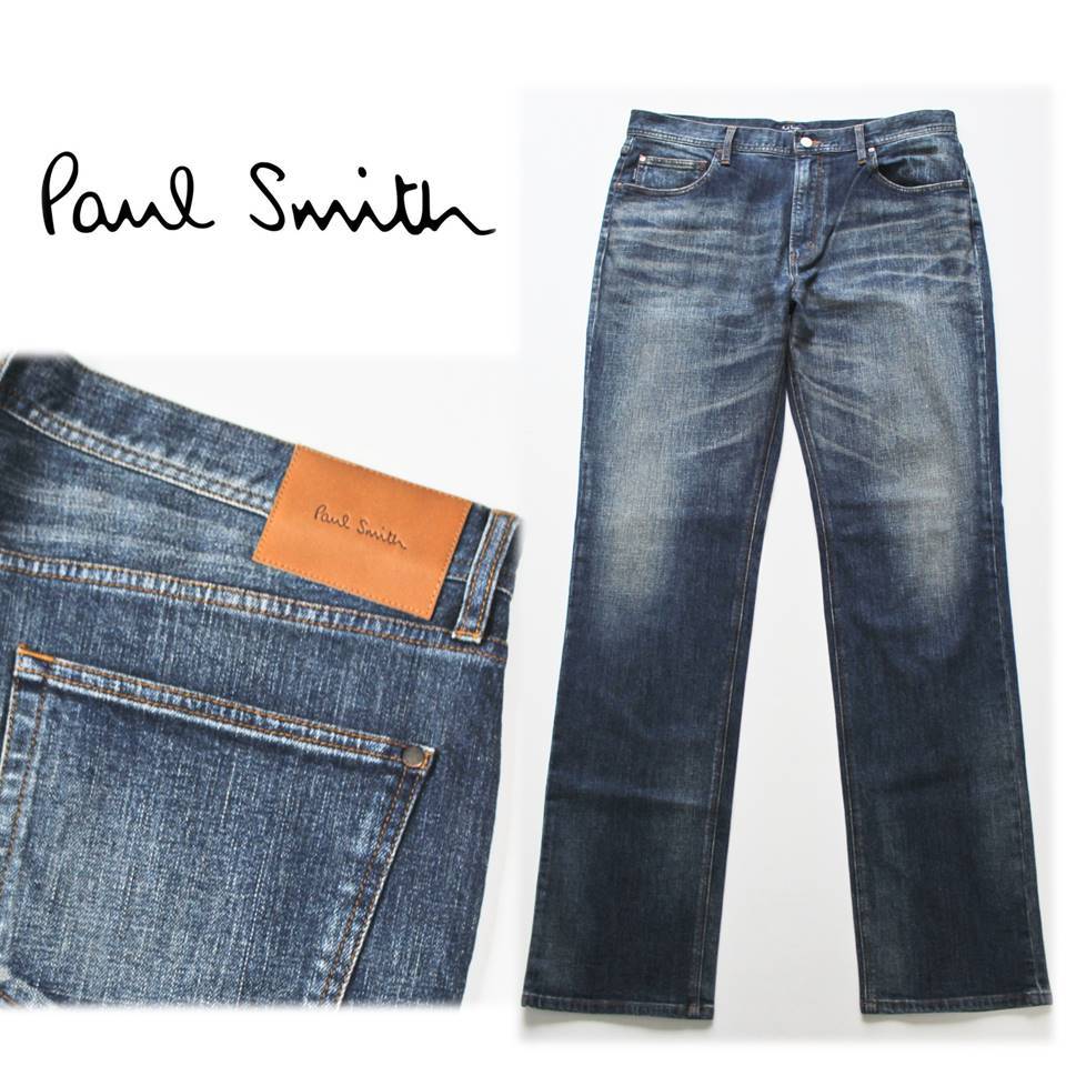 《Paul Smith JEANS ポールスミス》新品 ワンウォッシュ スリムフィット ストレッチデニムパンツ ジーンズ キングサイズ 40(W98)A6546