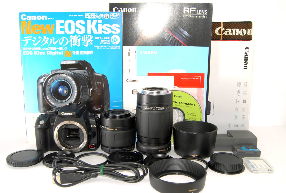 ◇初心者入門＆付属品多数◇ Canon キャノン EOS Kiss N 超望遠W