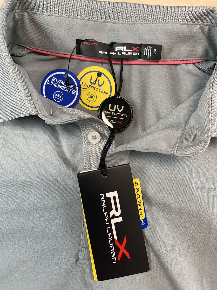 新品 未使用 タグ付き RLX GOLF 半袖 グレー ポロシャツ サイズ M 定価 