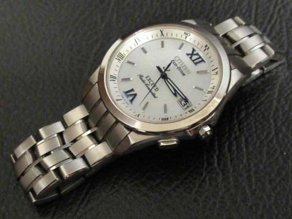 美品 シチズンエクシード EC1120-59A 電波ソーラー 白文字盤 Amazon.co