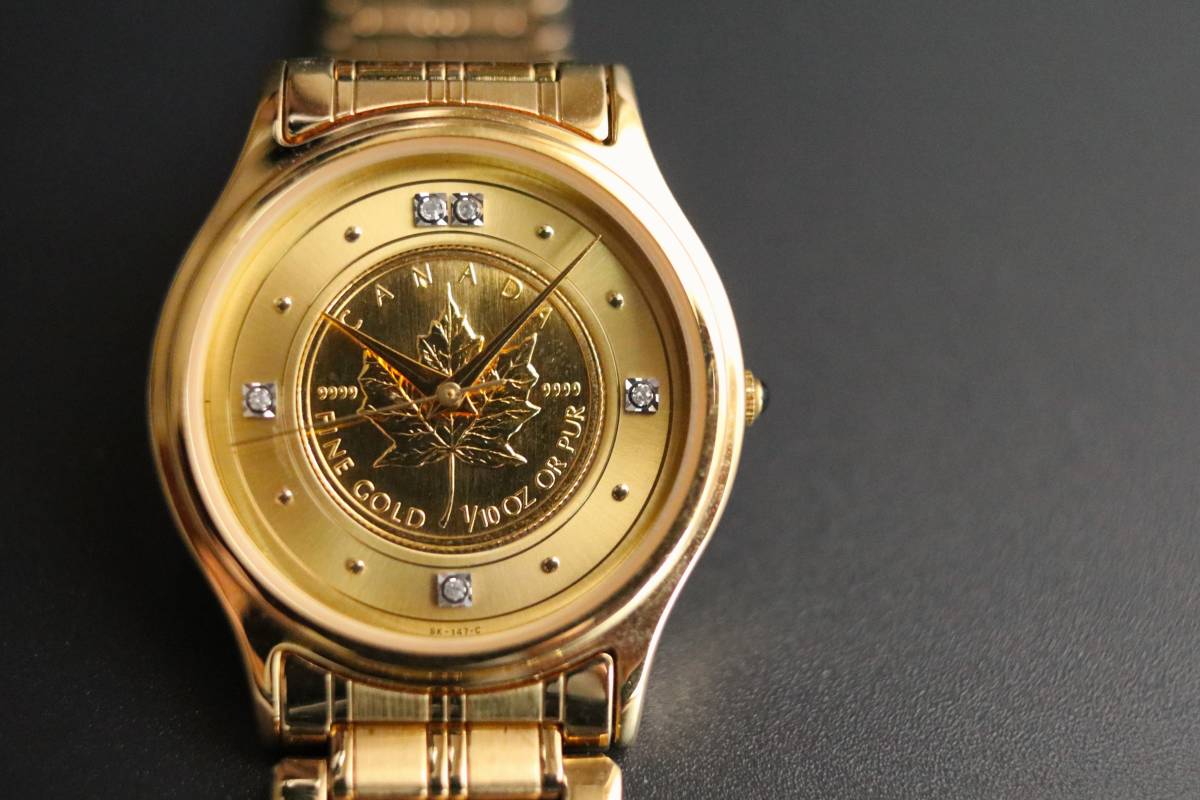 K24 インゴット 999.9 - ゴールド クォーツ 腕時計 ELGIN エルジン 